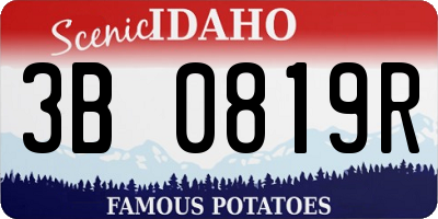 ID license plate 3B0819R