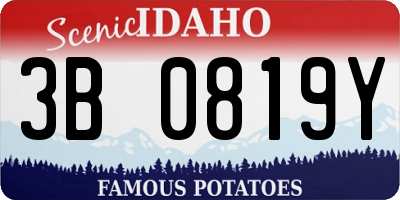 ID license plate 3B0819Y