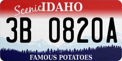 ID license plate 3B0820A