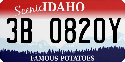 ID license plate 3B0820Y