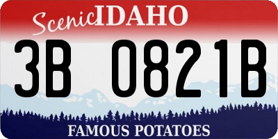 ID license plate 3B0821B