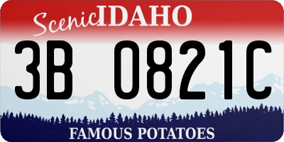 ID license plate 3B0821C