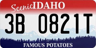 ID license plate 3B0821T
