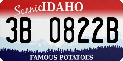 ID license plate 3B0822B