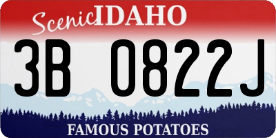 ID license plate 3B0822J