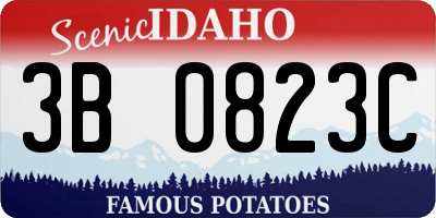 ID license plate 3B0823C