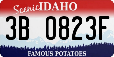 ID license plate 3B0823F