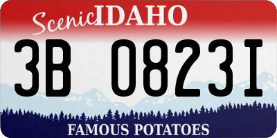 ID license plate 3B0823I