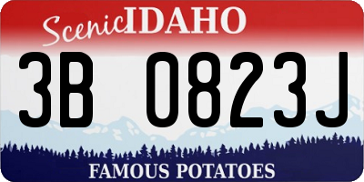 ID license plate 3B0823J