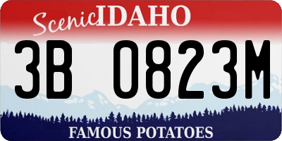 ID license plate 3B0823M
