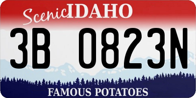 ID license plate 3B0823N