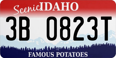 ID license plate 3B0823T