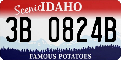 ID license plate 3B0824B