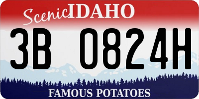 ID license plate 3B0824H