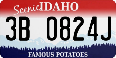 ID license plate 3B0824J