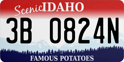 ID license plate 3B0824N