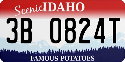 ID license plate 3B0824T
