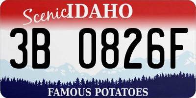 ID license plate 3B0826F