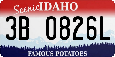 ID license plate 3B0826L