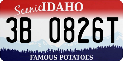 ID license plate 3B0826T