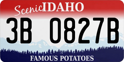 ID license plate 3B0827B