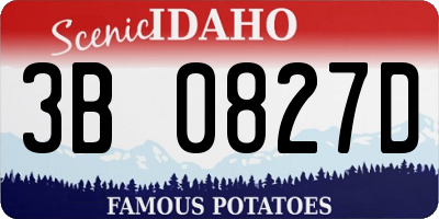 ID license plate 3B0827D