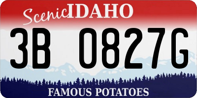 ID license plate 3B0827G