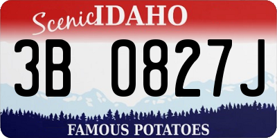 ID license plate 3B0827J