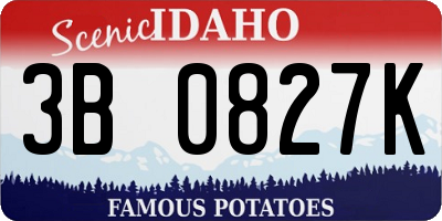 ID license plate 3B0827K