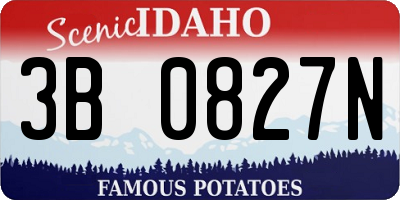 ID license plate 3B0827N