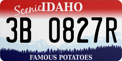 ID license plate 3B0827R