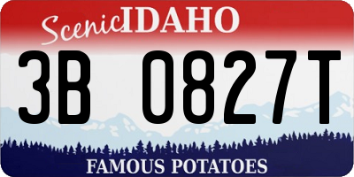 ID license plate 3B0827T