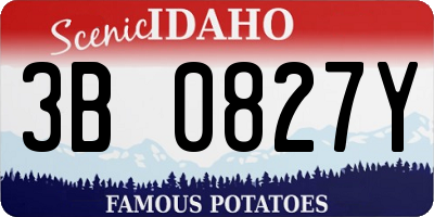 ID license plate 3B0827Y