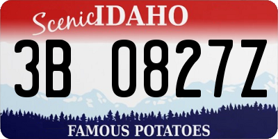ID license plate 3B0827Z
