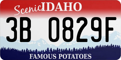 ID license plate 3B0829F