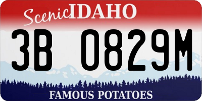 ID license plate 3B0829M