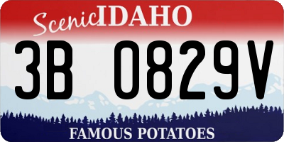 ID license plate 3B0829V