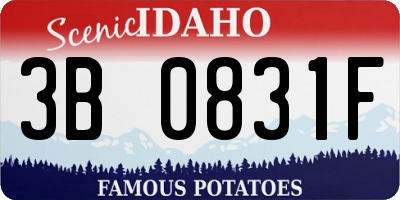 ID license plate 3B0831F