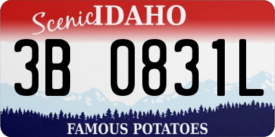 ID license plate 3B0831L