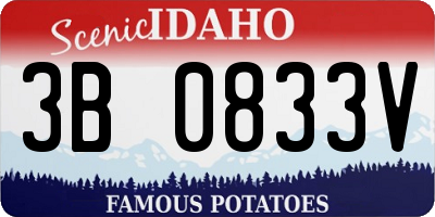 ID license plate 3B0833V