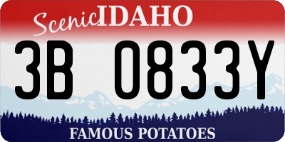 ID license plate 3B0833Y