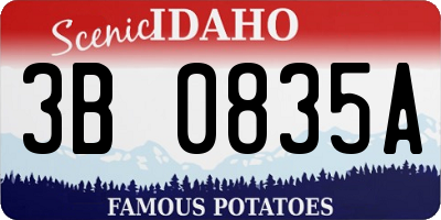 ID license plate 3B0835A