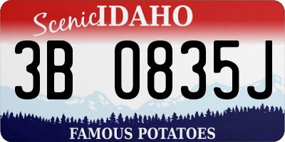 ID license plate 3B0835J
