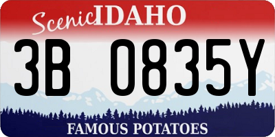 ID license plate 3B0835Y