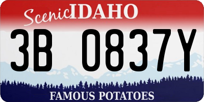 ID license plate 3B0837Y