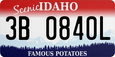 ID license plate 3B0840L