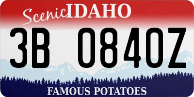 ID license plate 3B0840Z