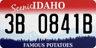 ID license plate 3B0841B