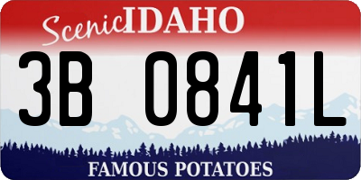 ID license plate 3B0841L