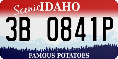 ID license plate 3B0841P